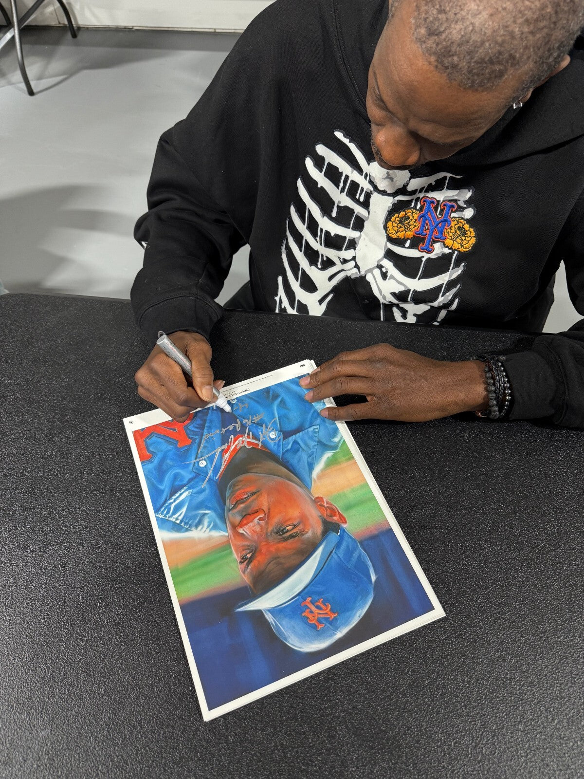 Doc Gooden Signed Auto 10x14 Topps Living Art Print #16 Retired Beckett BAS COA1