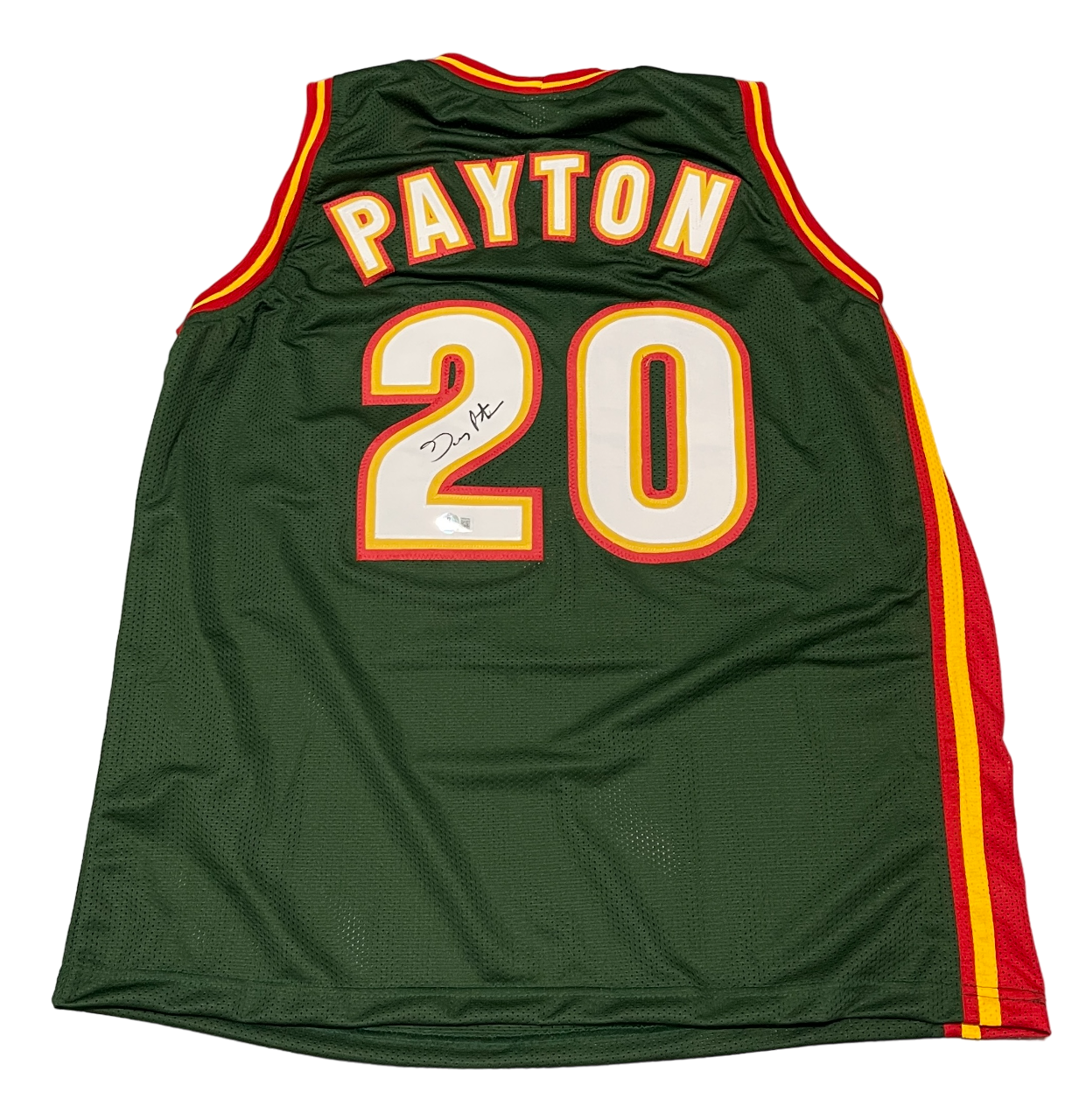 Gary Payton Signed Seattle Supersonics Custom Jersey Beckett Witness BAS COA0