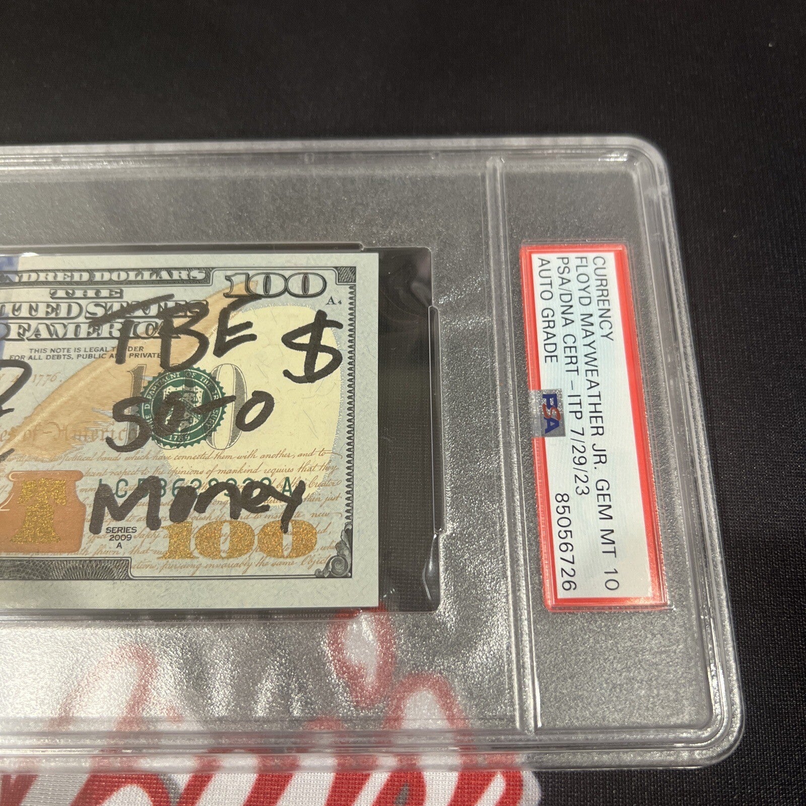 Floyd Mayweather Jr Signed $100 Bill US Currency x4 Inscriptions PSA 10 Auto G3