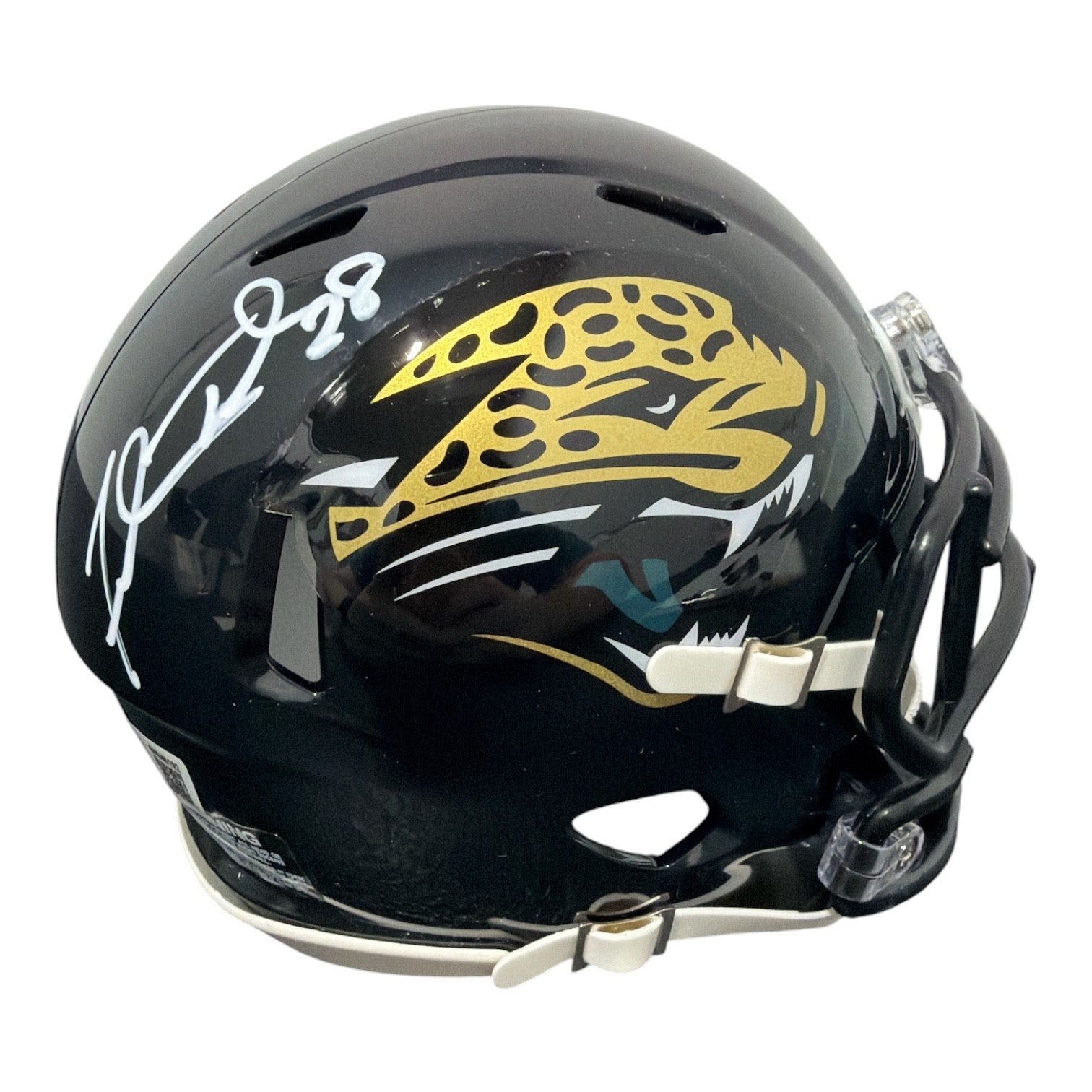 Fred Taylor Signed Jacksonville Jaguars Mini Helmet Beckett Witness BAS COA0
