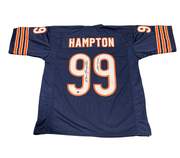 Dan Hampton Signed Bears Custom Jersey w/ HOF 2002 Beckett Witness BAS COA0