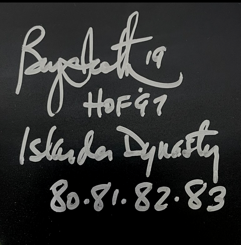 Bryan Trottier Signed New York Islanders 16x20 Photo Ins Beckett Witness BAS COA1