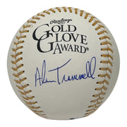Alan Trammell Signed Autographed Gold Glove Logo Baseball JSA Witness COA0