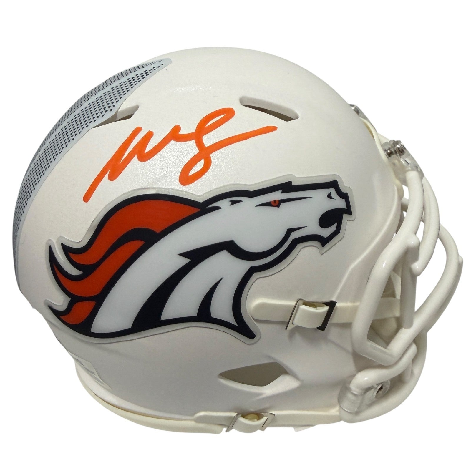 Willis McGahee Signed Denver Broncos Alt White Mini Helmet JSA Wit. COA0