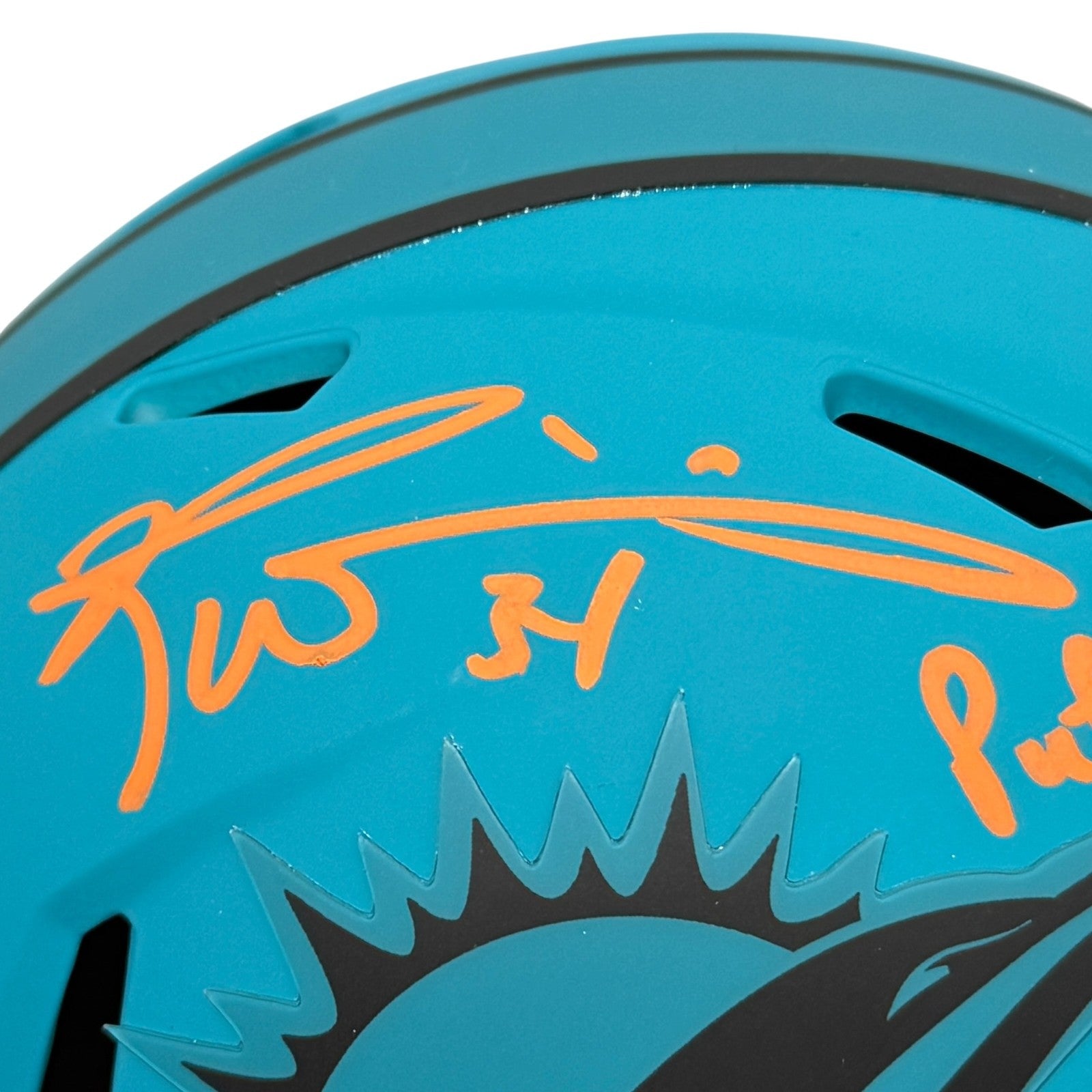 Ricky Williams Signed Dolphins Rave Mini Helmet w/ Puff Puff Run JSA Witness COA1