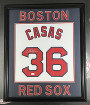 Triston Casas Signed Framed Custom Jersey Boston Red Sox JSA Witness COA0