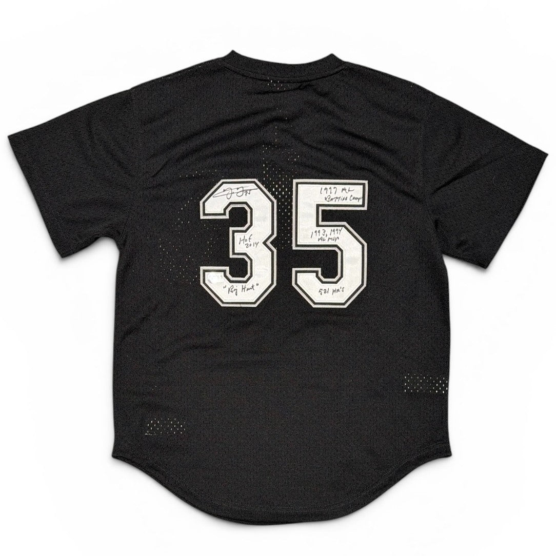 Frank Thomas Signed White Sox Mitchell & Ness Jersey w/ 5x Ins Beckett W BAS COA0