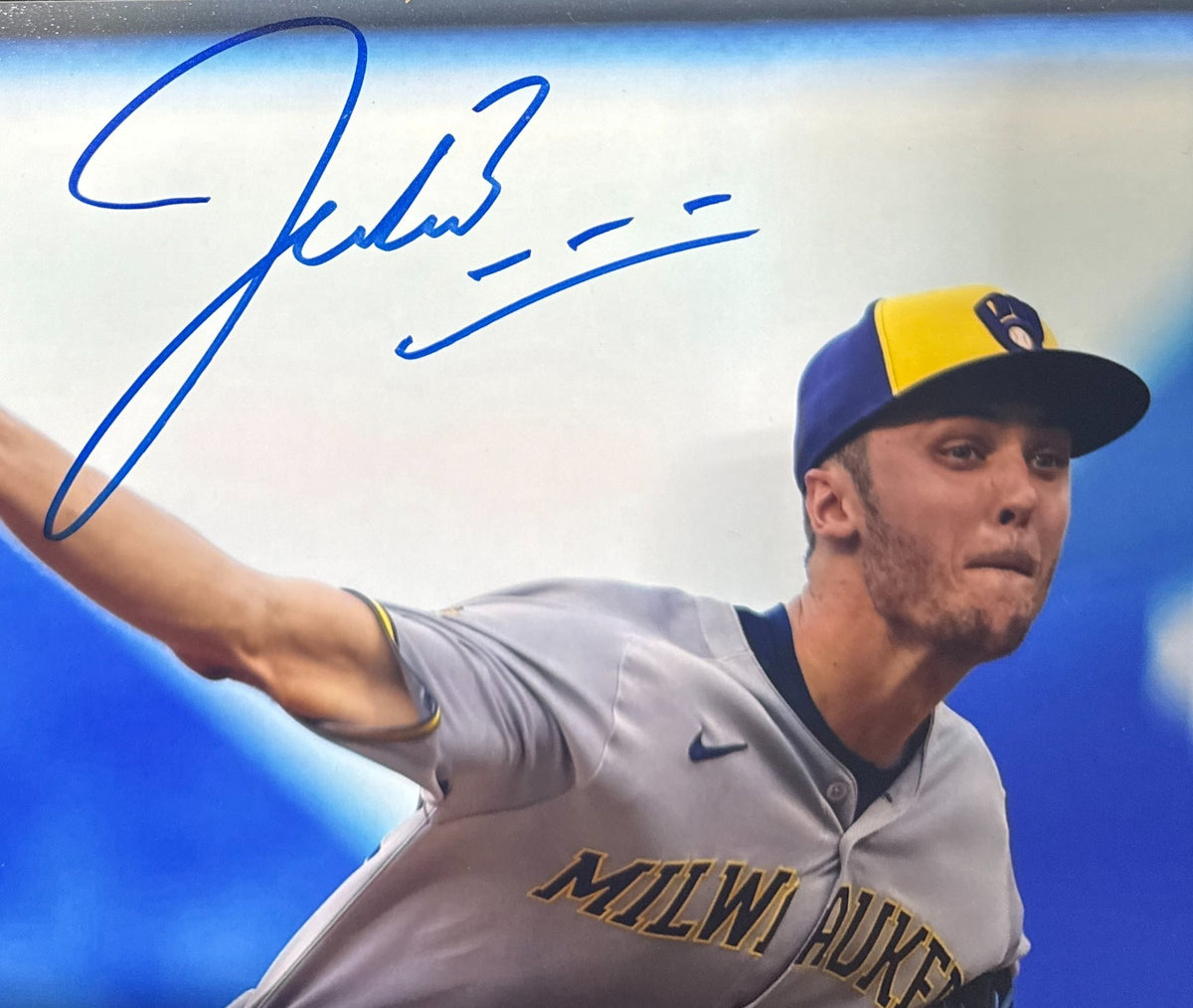 Jacob Misiorowski Autographed Signed 16x20 Photo Milwaukee Brewers JSA COA PROVA1