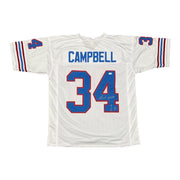 Earl Campbell Signed Houston Oilers Custom Jersey w/ HOF 91 JSA Witness COA0