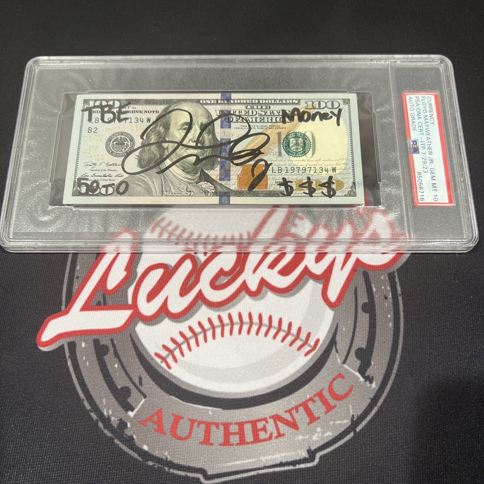 Floyd Mayweather Jr Signed $100 Bill US Currency x4 Inscriptions PSA 10 Auto C0