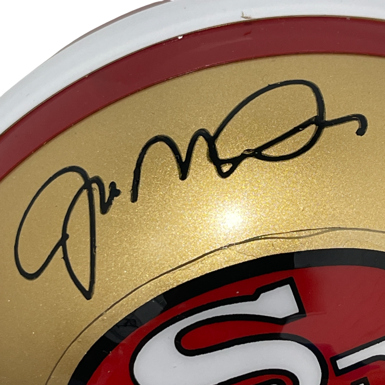 Joe Montana Signed San Francisco 49ers VSR4 Mini Helmet Beckett BAS COA HOF1