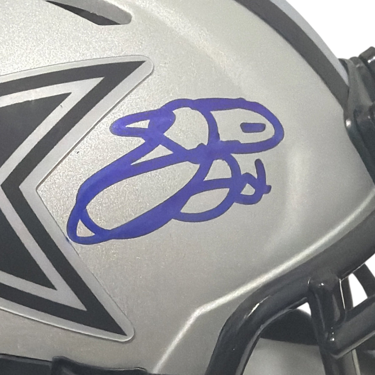 Emmitt Smith Signed Dallas Cowboys Rave Mini Helmet Prova + JSA COA2