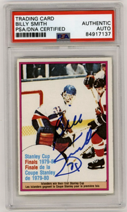 Billy Smith 1980-81 O-Pee-Chee OPC #264 SC Finals Signed PSA Authentic Auto HOF0
