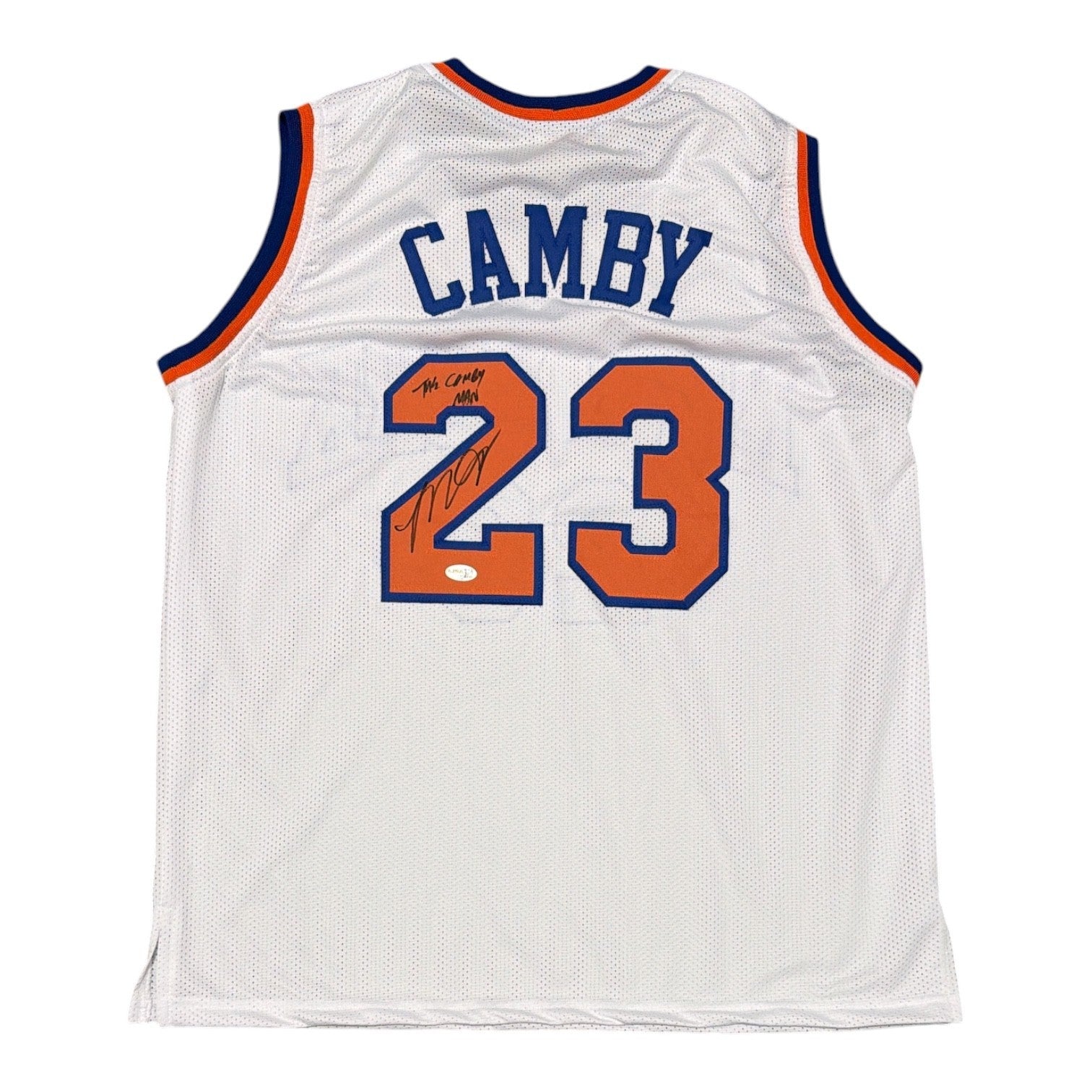 Marcus Camby Signed New York Knicks Custom Jersey w/ The Camby Man JSA Wit COA0