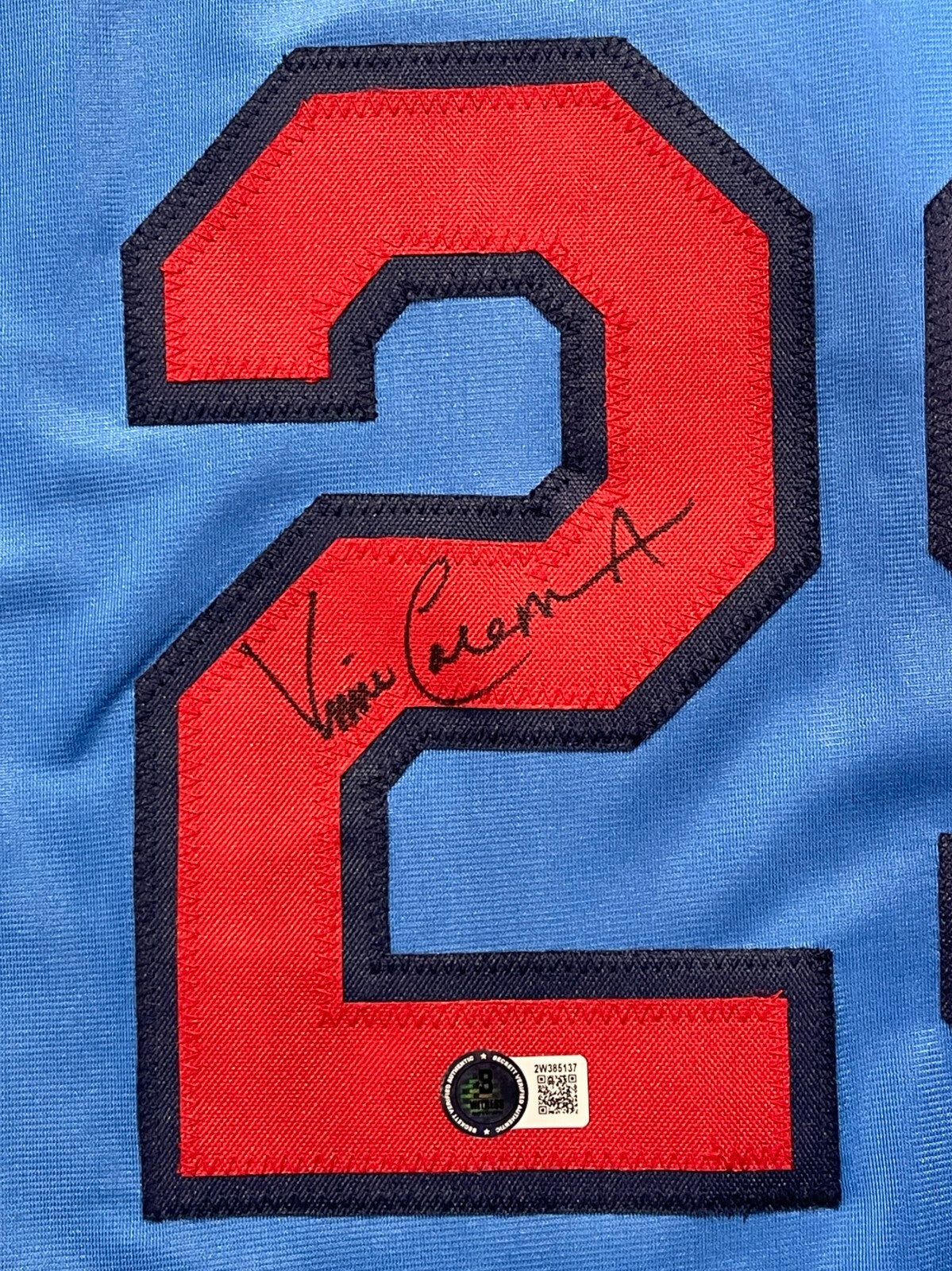 Vince Coleman Signed St Louis Cardinals Custom Jersey Beckett Witness BAS COA1