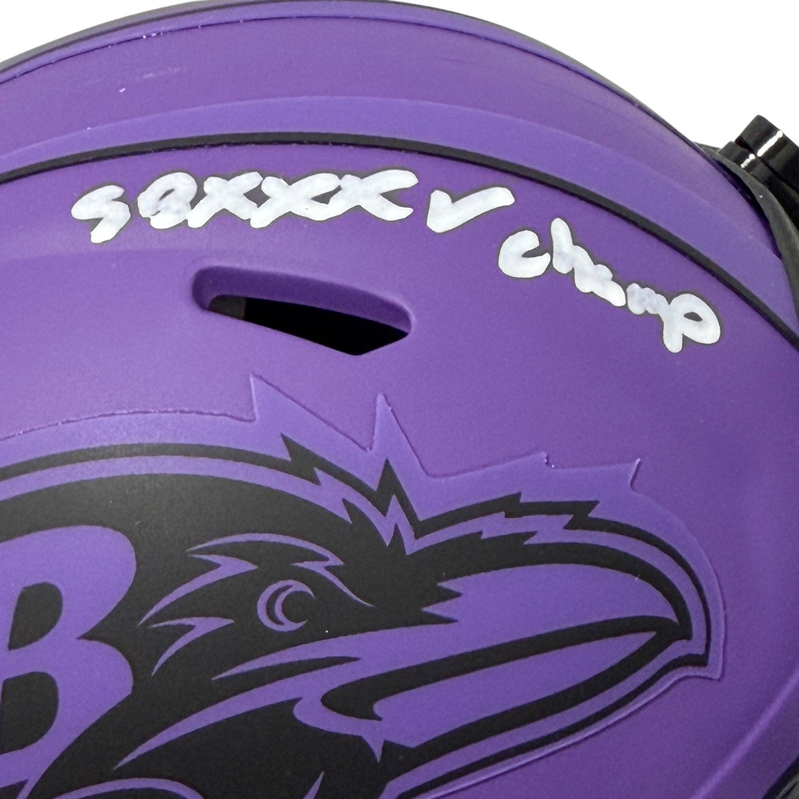 Jamal Lewis Signed Ravens Rave Mini Helmet w/ SB XXXV Champ JSA Witness COA2