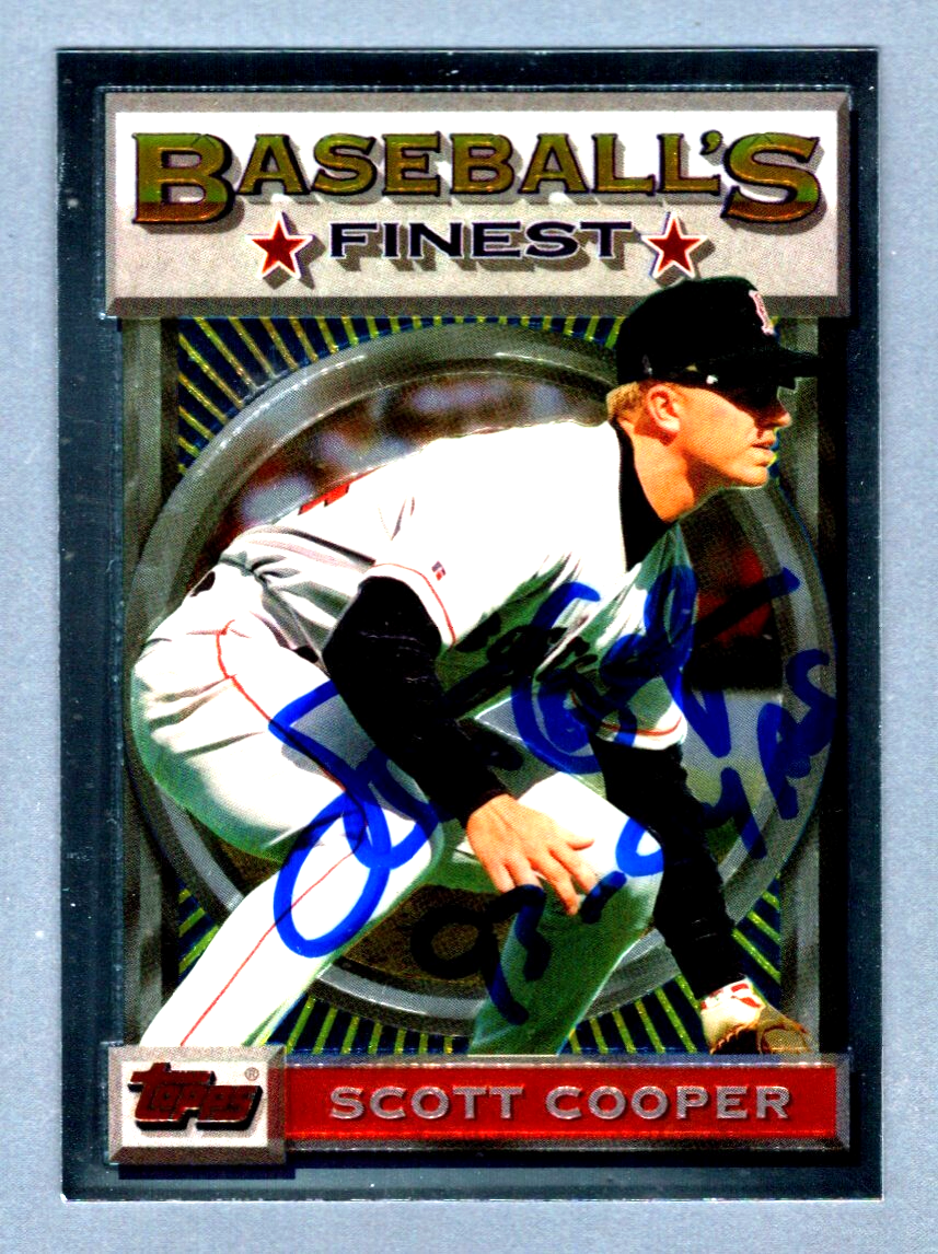 Scott Copper Signed 1993 Topps Finest Baseball #7 w/ 93-93 All Star LSCM COA0
