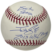 Jonny Gomes Signed ROMLB Baseball w/ 2 Ins Beckett Witness BAS COA0