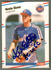 Kevin Elster Signed 1988 Fleer Update #U-104 w/ 86 WSC LSCM COA0
