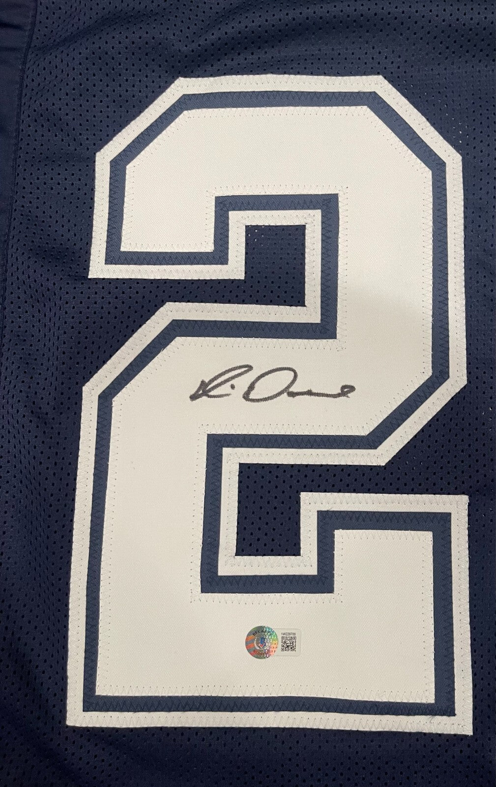 Rico Dowdle Signed Dallas Cowboys Custom Jersey Beckett Witness BAS COA1