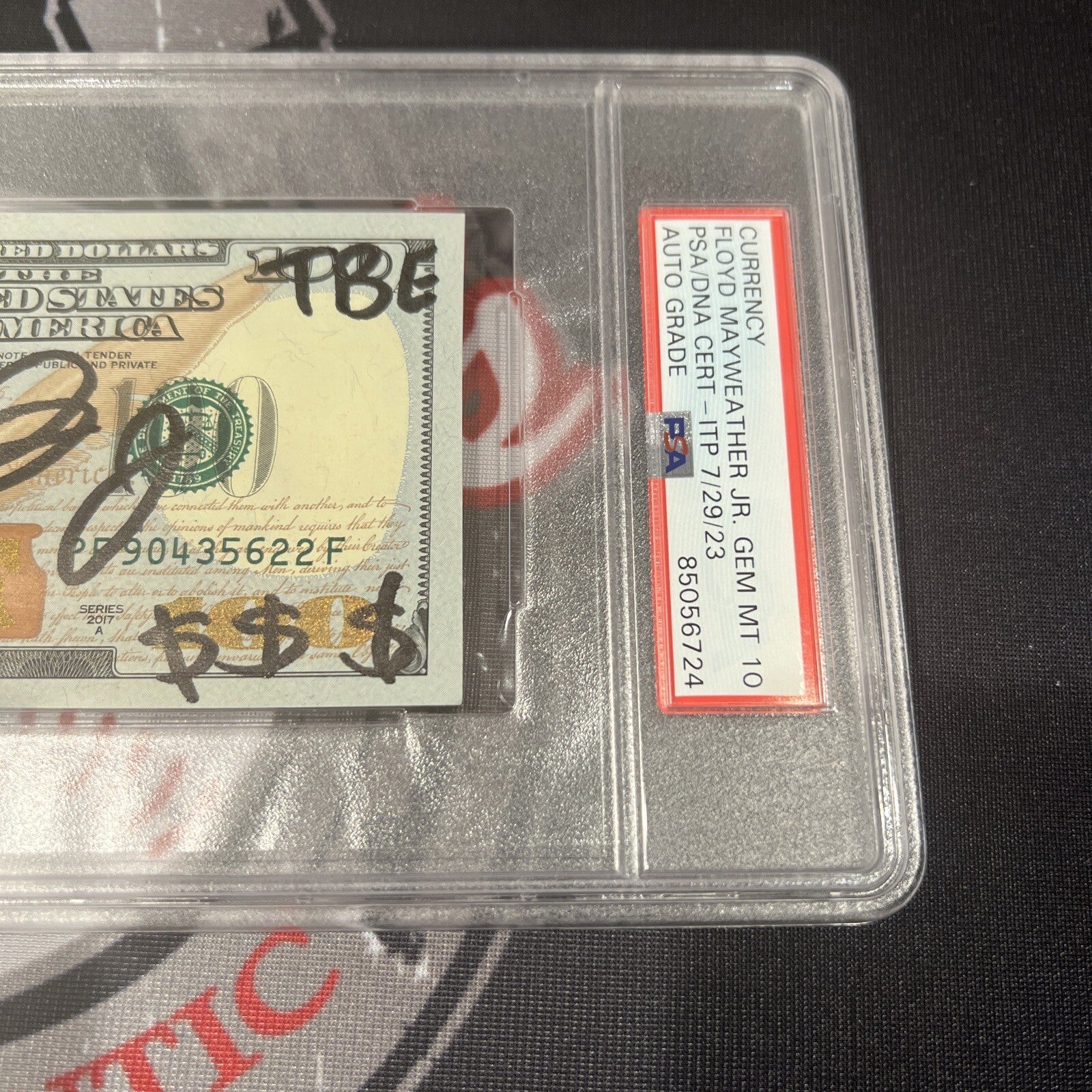 Floyd Mayweather Jr Signed $100 Bill US Currency x4 Inscriptions PSA 10 Auto A3