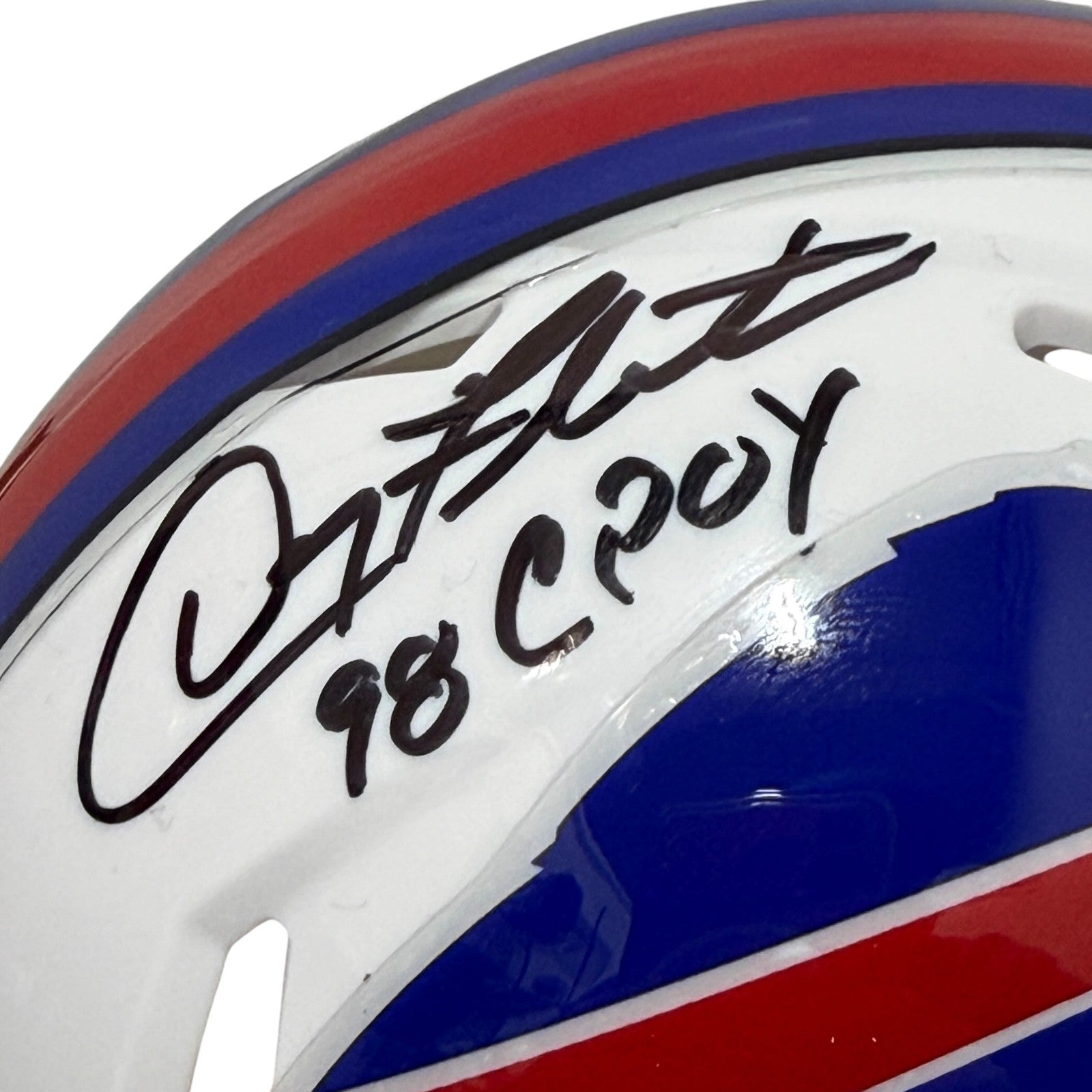 Doug Flutie Signed Buffalo Bills Speed Mini Helmet w/ 98 CPOY JSA Witness COA1