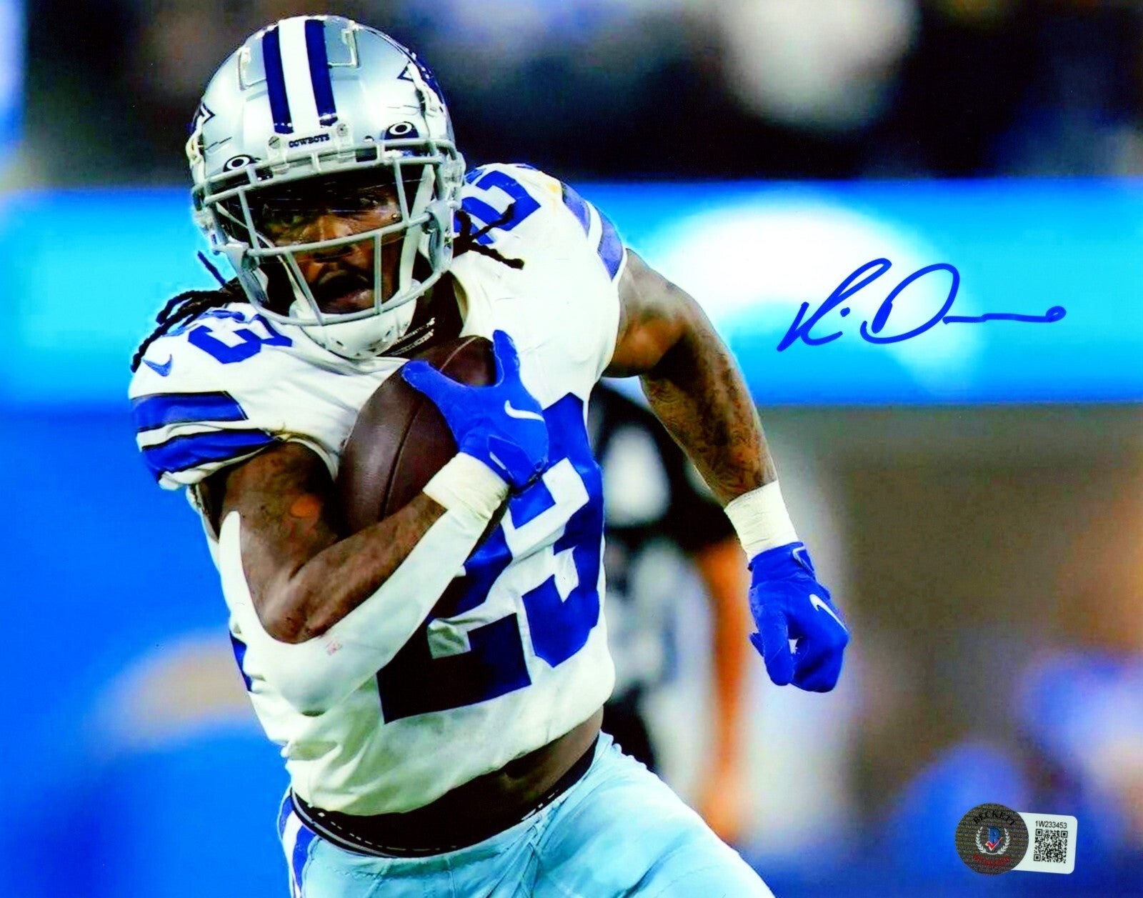 Rico Dowdle Signed Dallas Cowboys 8x10 Photo Beckett Witness BAS COA #30