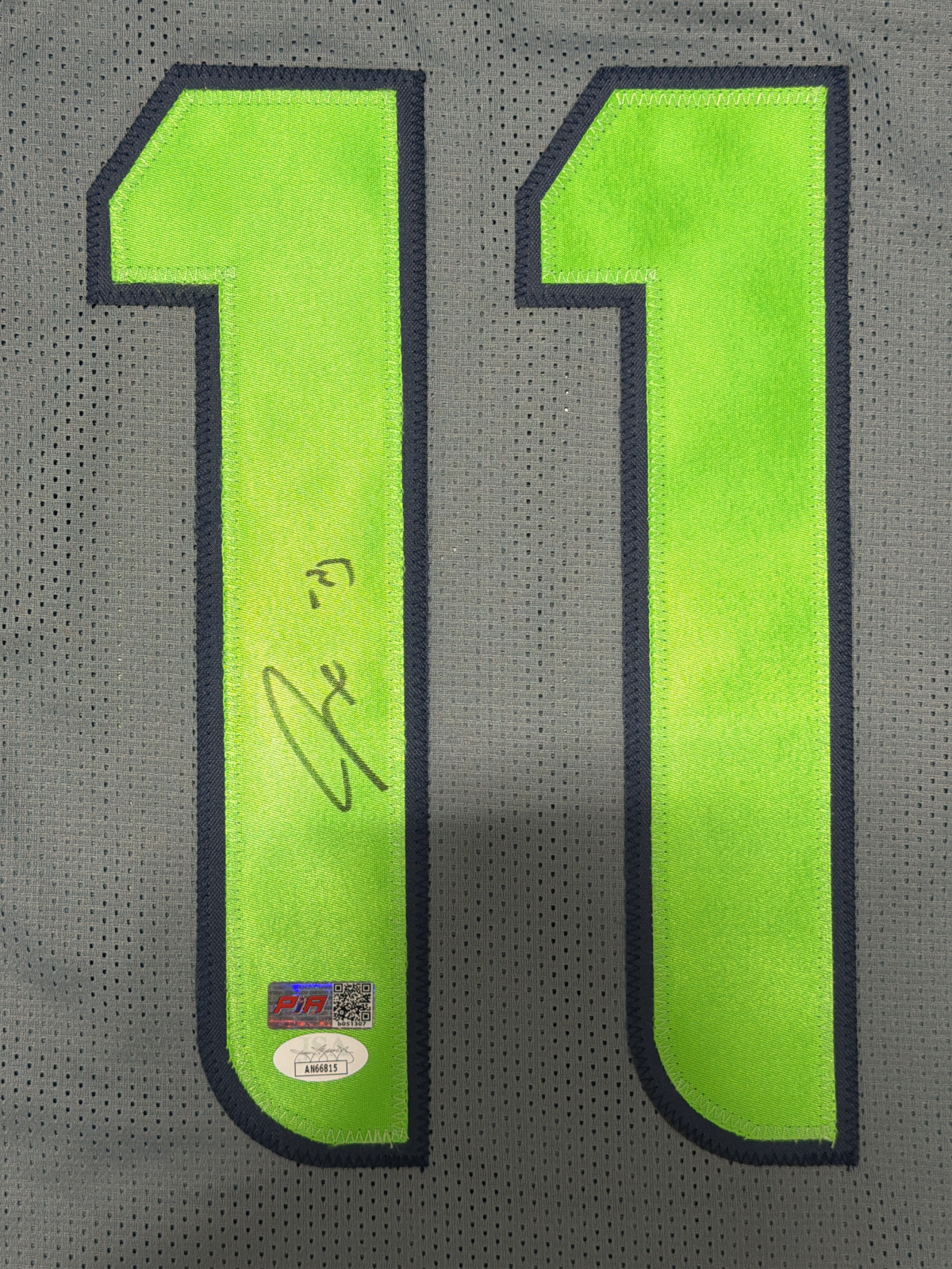 Jaxon Smith-Njigba Signed Autographed Seattle Seahawks Custom Jersey JSA COA1