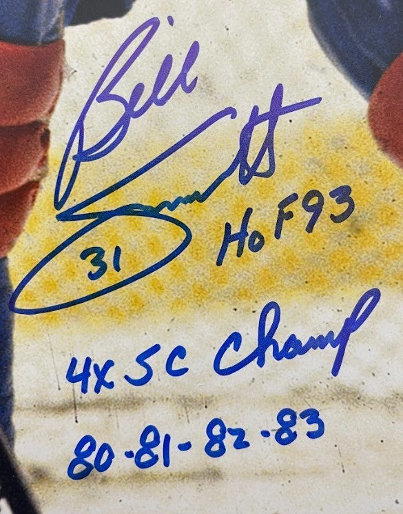 Billy Smith Signed New York Islanders 16x20 Photo w/ HOF + SC Beckett W BAS COA1