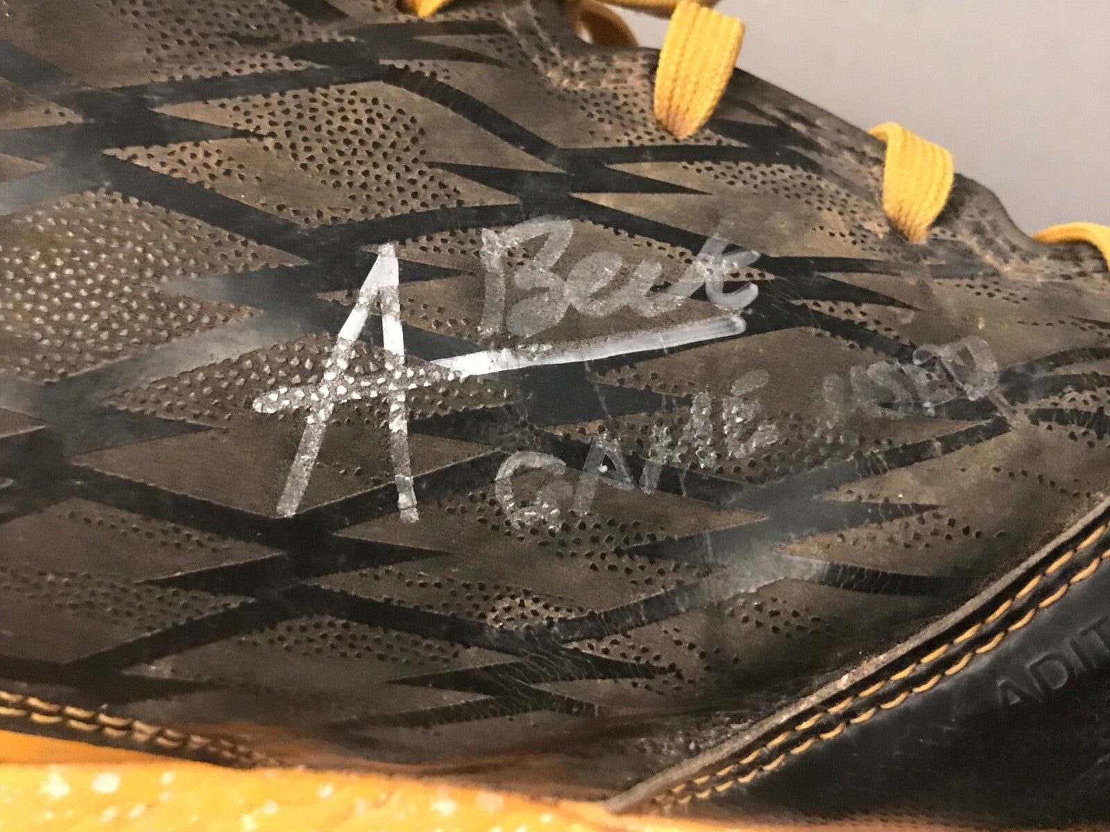 Austin Beck Signed Auto Autographed Game Used Cleats (PAIR) Onyx COA Athletics3