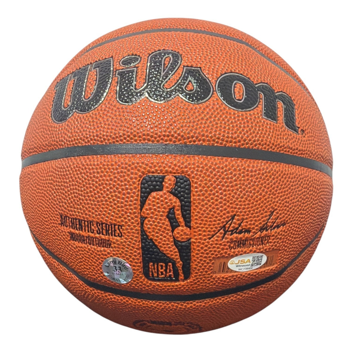 Larry Bird Signed Autographed Wilson NBA Basketball JSA Witness COA + Bird Holo4