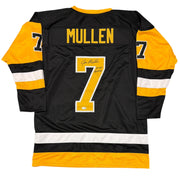 Joe Mullen Signed Pittsburgh Penguins Custom Jersey w/ HOF 2000 JSA Witness COA0