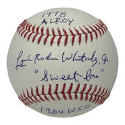 Lou Whitaker Signed Autographed ROMLB Baseball w/ Full Name + 3x Insc JSA COA0