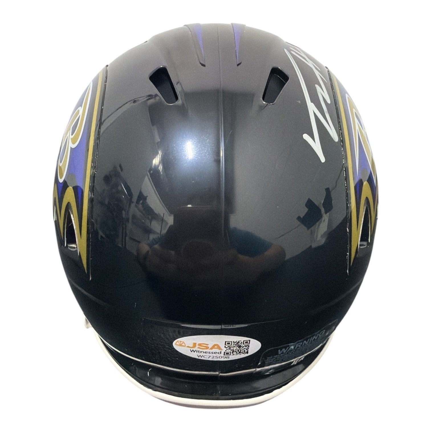 Trey Hendrickson Signed Baltimore Ravens Speed Mini Helmet JSA Witness COA2