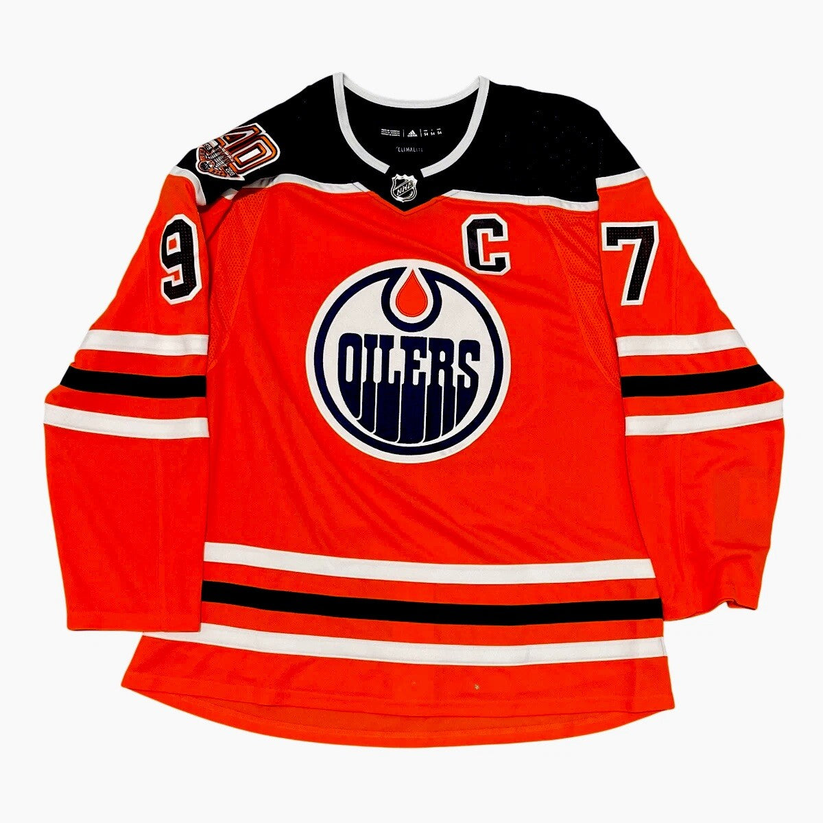 Connor McDavid Signed Edmonton Oilers 40th Anniversary Adidas Jersey UDA COA2