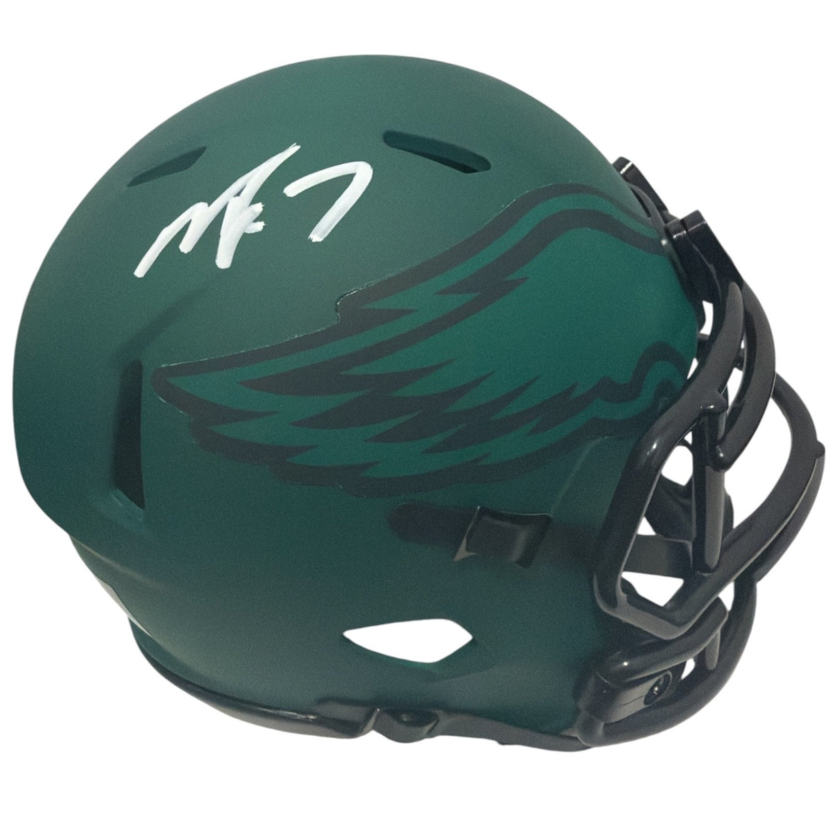 Michael Vick Signed Philadelphia Eagles Rave Mini Helmet JSA Witness COA0