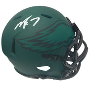 Michael Vick Signed Philadelphia Eagles Rave Mini Helmet JSA Witness COA0