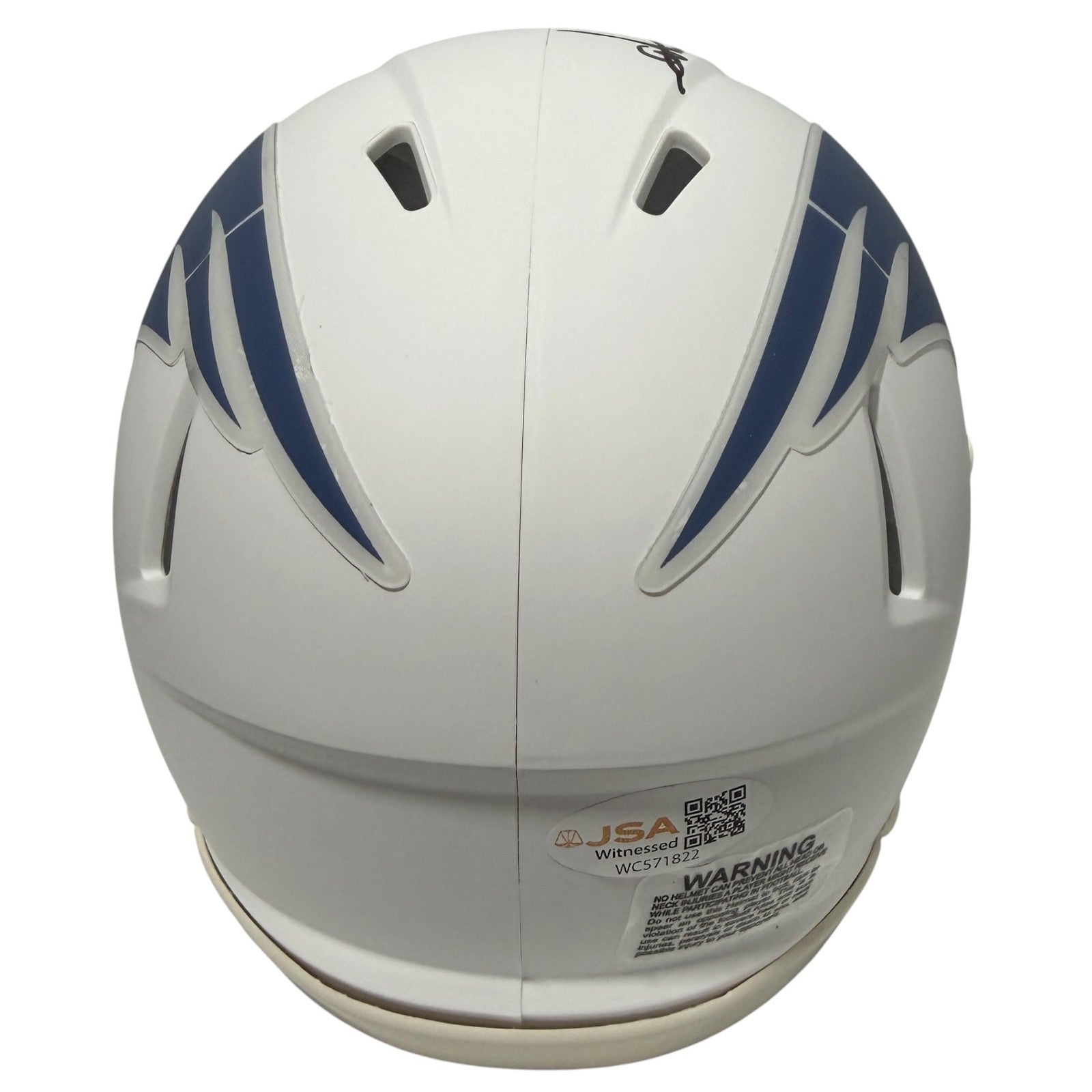 Andres Borregales Signed New England Patriots Rivalries Mini Helmet JSA Wit COA2