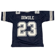 Rico Dowdle Signed Dallas Cowboys Custom Jersey Beckett Witness BAS COA0