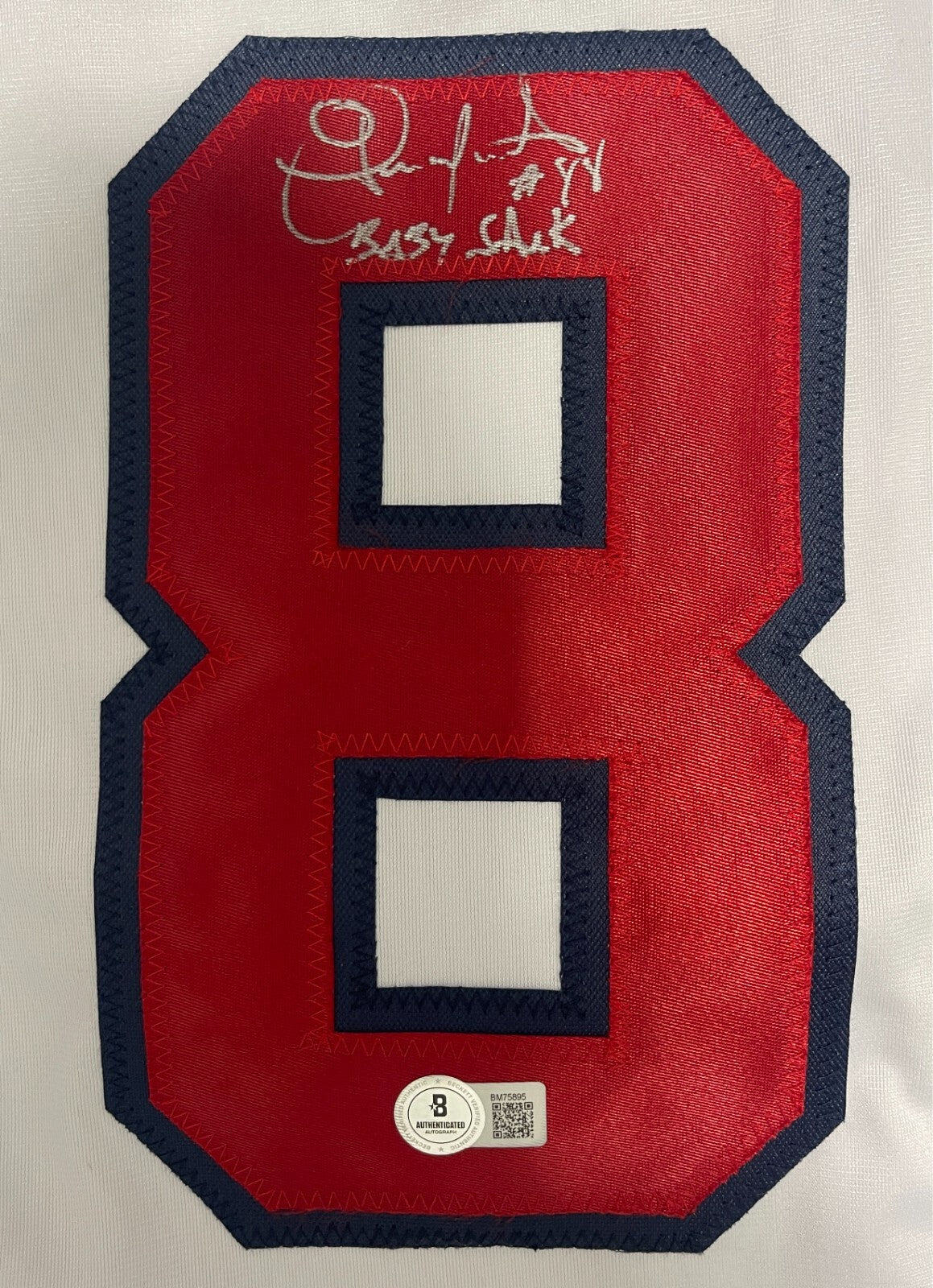 Gerardo Parra Signed Washington Custom Jersey w Baby Shark Beckett BAS COA1