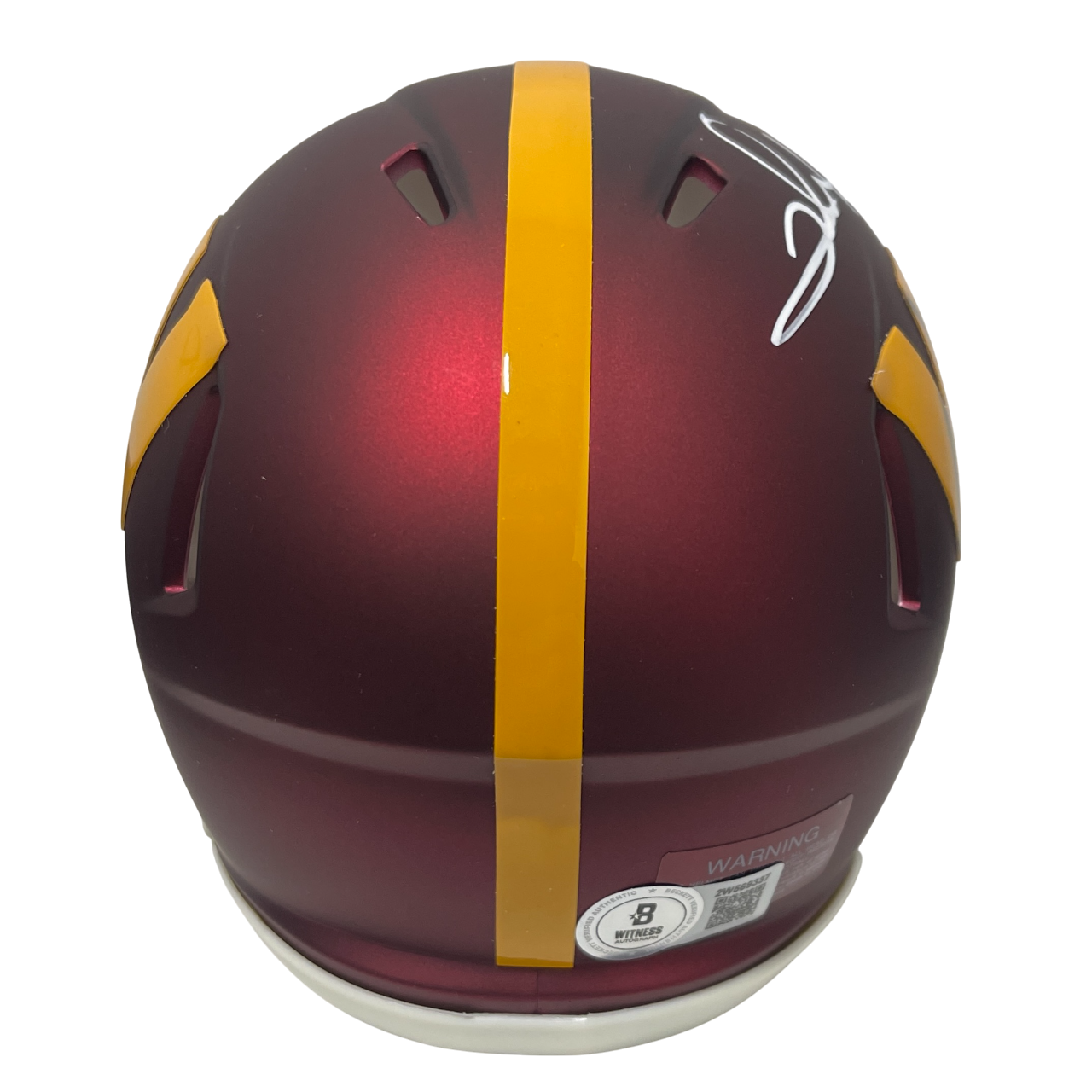 Clinton Portis Signed Washington Speed Mini Helmet Beckett Witness BAS COA2