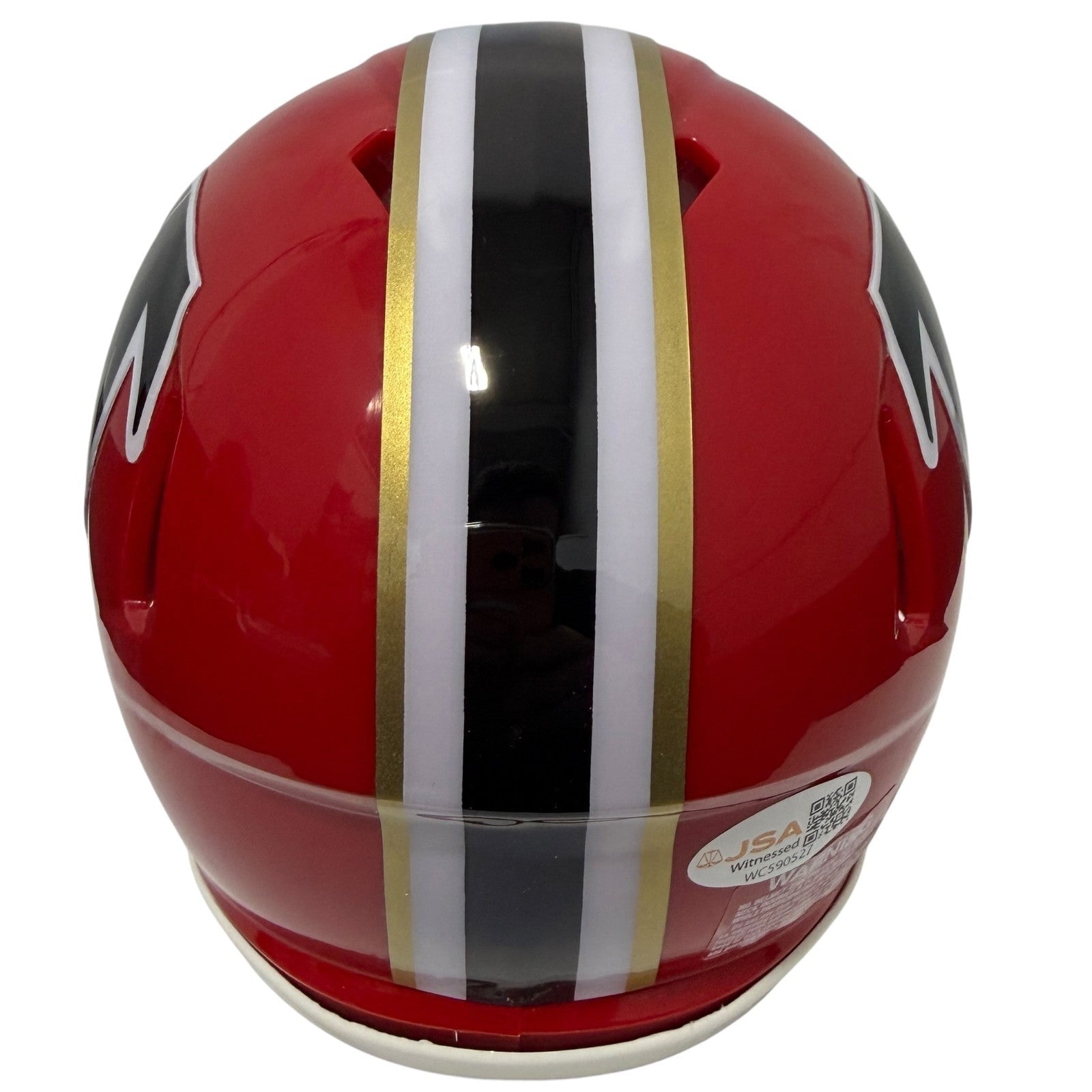Andre Rison Signed Atlanta Falcons TB 66-69 Mini Helmet JSA Witness COA2