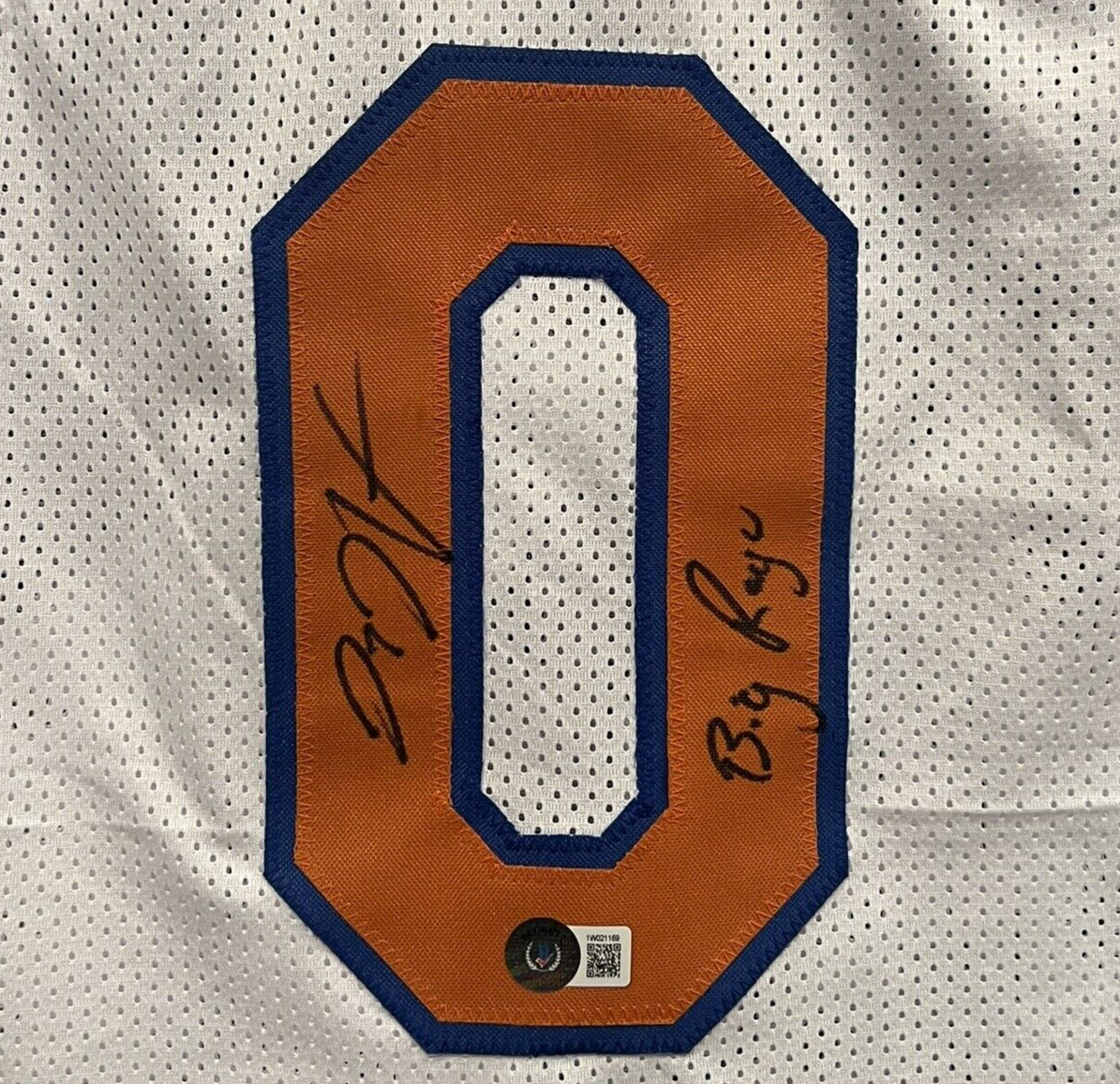 Donte DiVincenzo Signed NY Knicks Custom Jersey w/ Big Ragu Beckett W BAS COA1