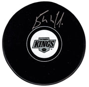 Bernie Nicholls Signed Autographed Los Angeles Kings Logo Puck JSA Witness COA0
