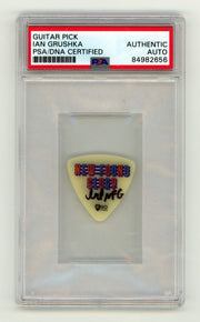 Ian Grushka New Found Glory Orlando Solar Bears Signed Guitar Pick PSA AUTHENTIC0