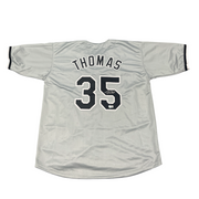 Frank Thomas Signed Chicago White Sox Custom Grey Jersey Beckett Witness BAS COA0