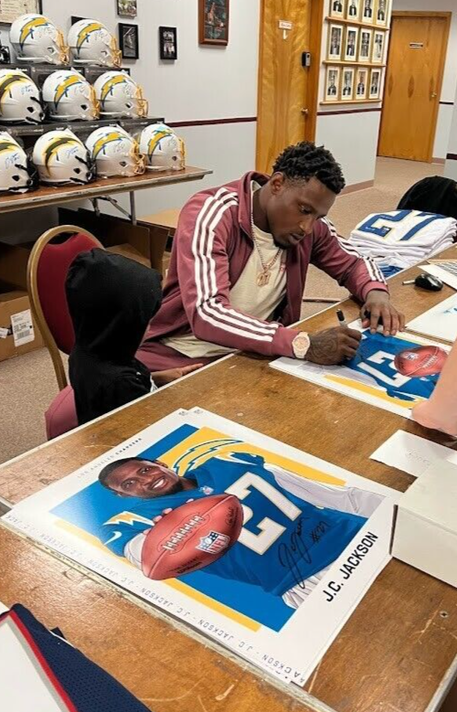 JC Jackson Signed Auto Autographed 16x20 Photo BAS COA Los Angeles Chargers B3