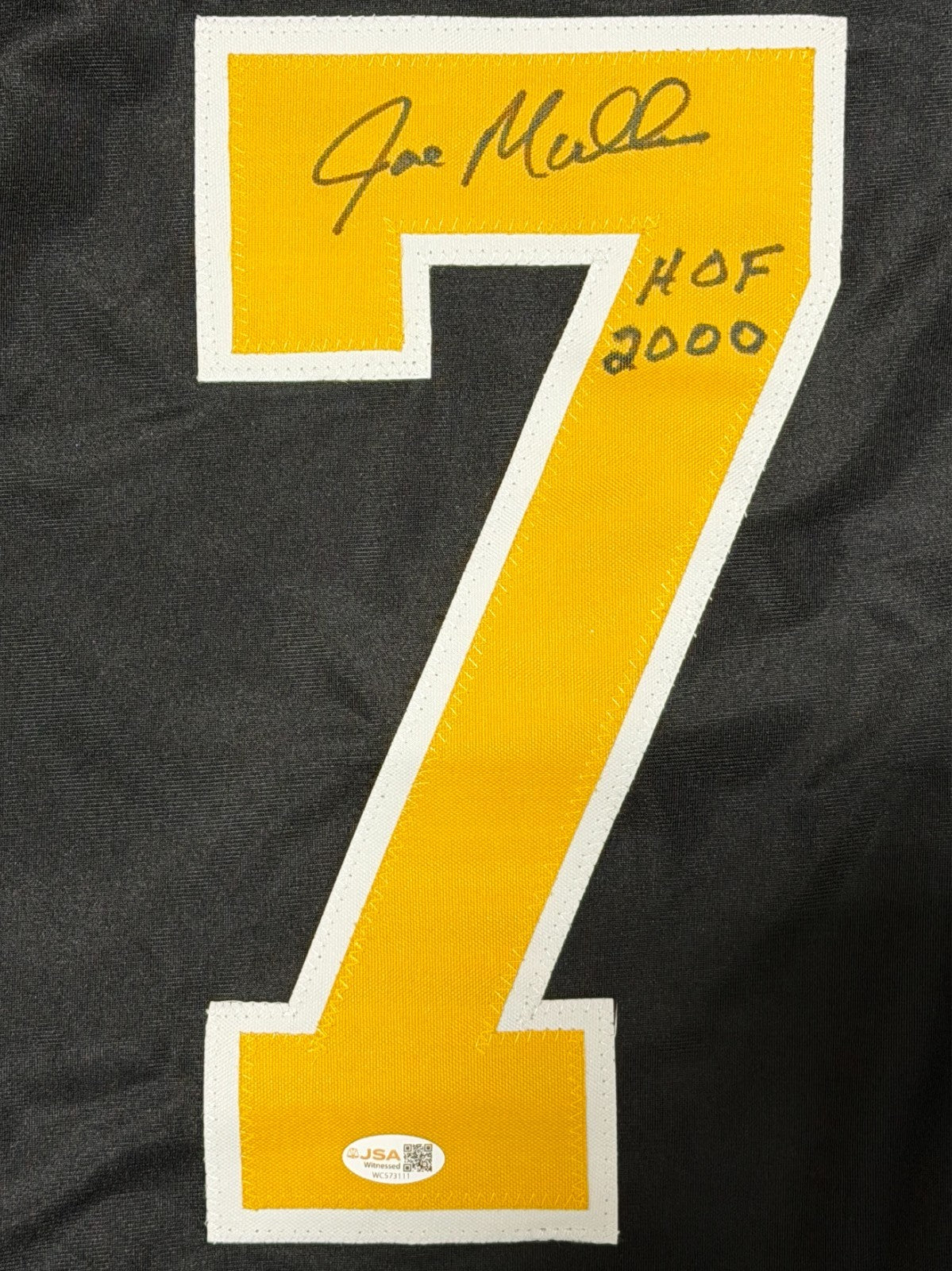 Joe Mullen Signed Pittsburgh Penguins Custom Jersey w/ HOF 2000 JSA Witness COA1