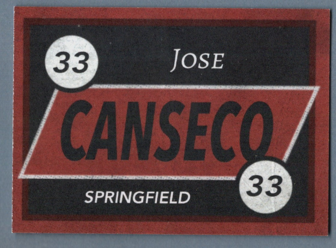 Jose Canseco Signed Simpsons Custom Baseball Card Auto LSCM COA Springfield1