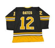 Adam Oates Signed Boston Bruins Custom Jersey w/ HOF 12 Beckett Witness BAS COA0
